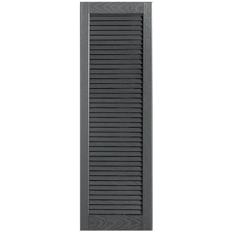 Paire de volets à persiennes droites, 9", 35 po, gris