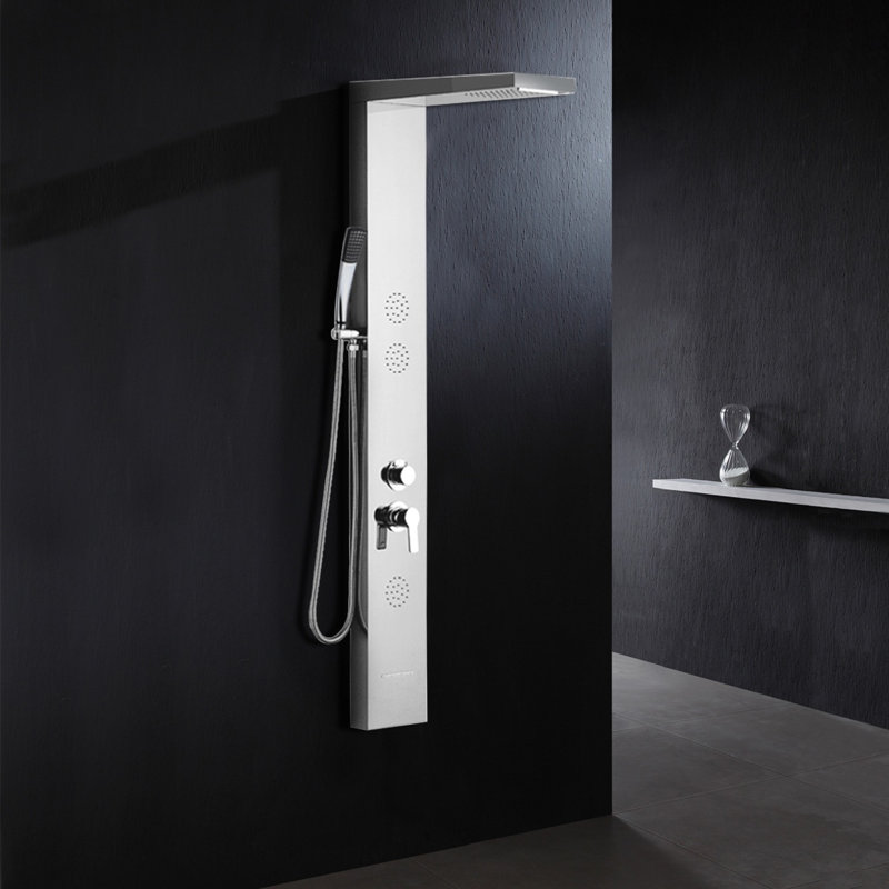 60.23'' Shower Panel with Fixed Shower Head, Chrome