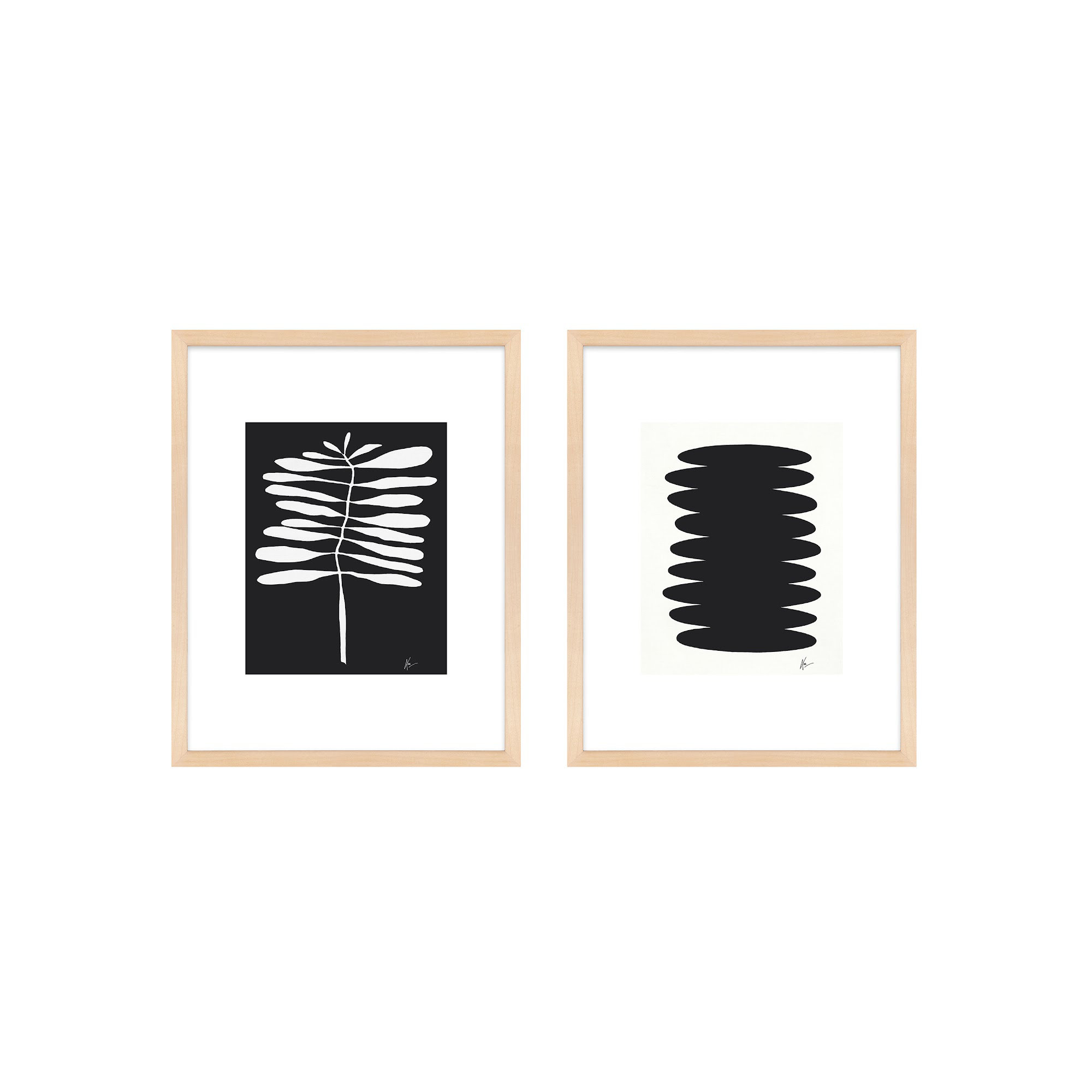 Flora 5&6 by Lee Lessem, Brown Framed, 25" H x 40" W x 1.25" D