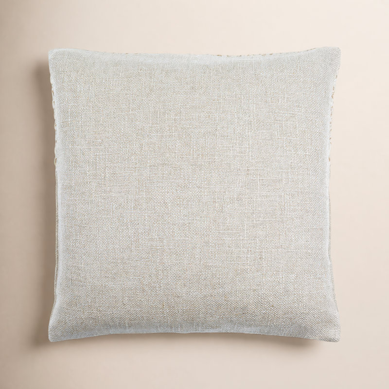 Housse de coussin Arlington, 20 po X 20 po, Housse de coussin seulement - sans insert, Crème / beige