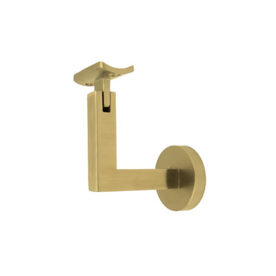 Surface Mount Handrail Bracket with Round Rose and Curved Plate