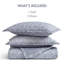 Ensemble de literie très grand / très grand chic, courtepointe en microfibre bleue à volants