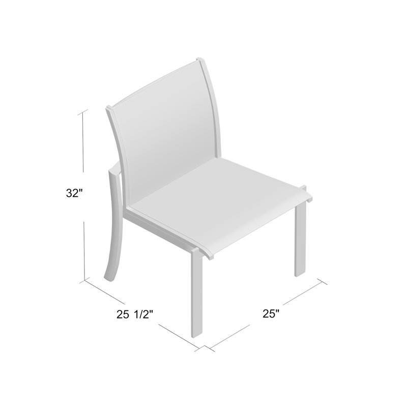 Kor Outdoor Dining Side Chair, Bogota, Parchment