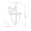 Thurstone Black 38cm H Outdoor Wall Lantern