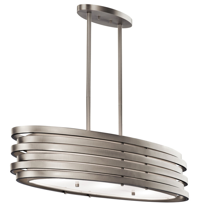 Abdülhalim 3 - Light Kitchen Island Pendant, Brushed Nickel