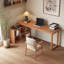 Bureau en bois massif en L Burlywood-670502685-670502753