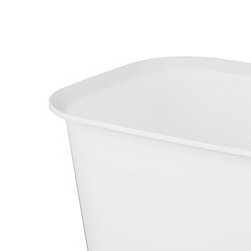 Sterilite Rectangular Wastebasket 9 Gallon Open Top Trash Bin, 24 Pack, White