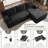 96" Sectional Couches for Living Room Cloud Couch Sofa with L-Shape Upholstered Boneless Couchs Modern Modular Sectional Couch with Chaise-1892291655-1892291653