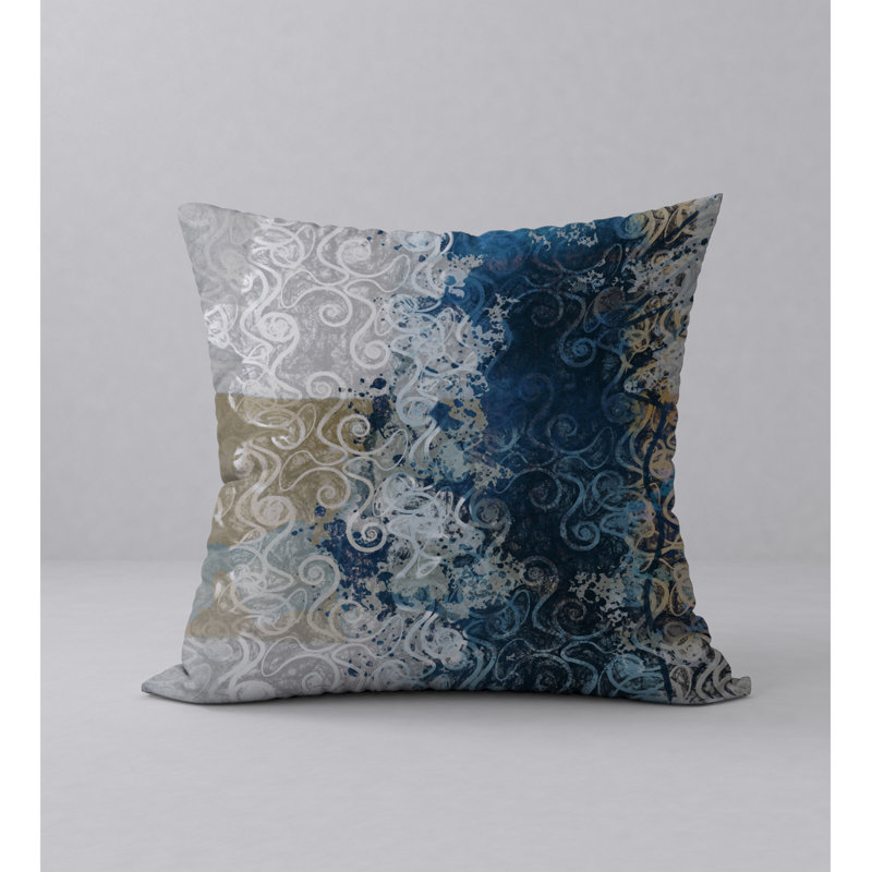 Abstract Reversible Throw Pillow, 24" x 24"