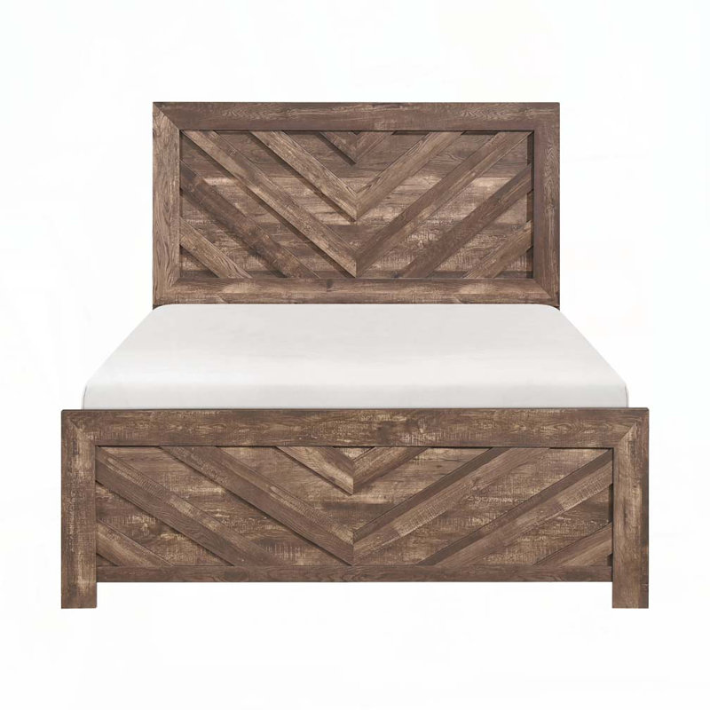 Claudette Solid Wood Bed Frame, Queen, Dark Brown