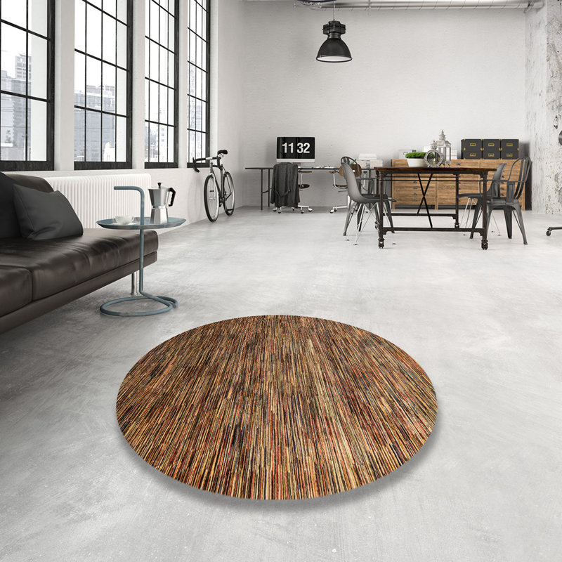 Emelyn Abstract Indoor Rug, Round 7'