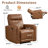 34.65'' W Contemporary Premium Top-Grain Leather Power Reclining Chair With USB & Type-C-1210241721