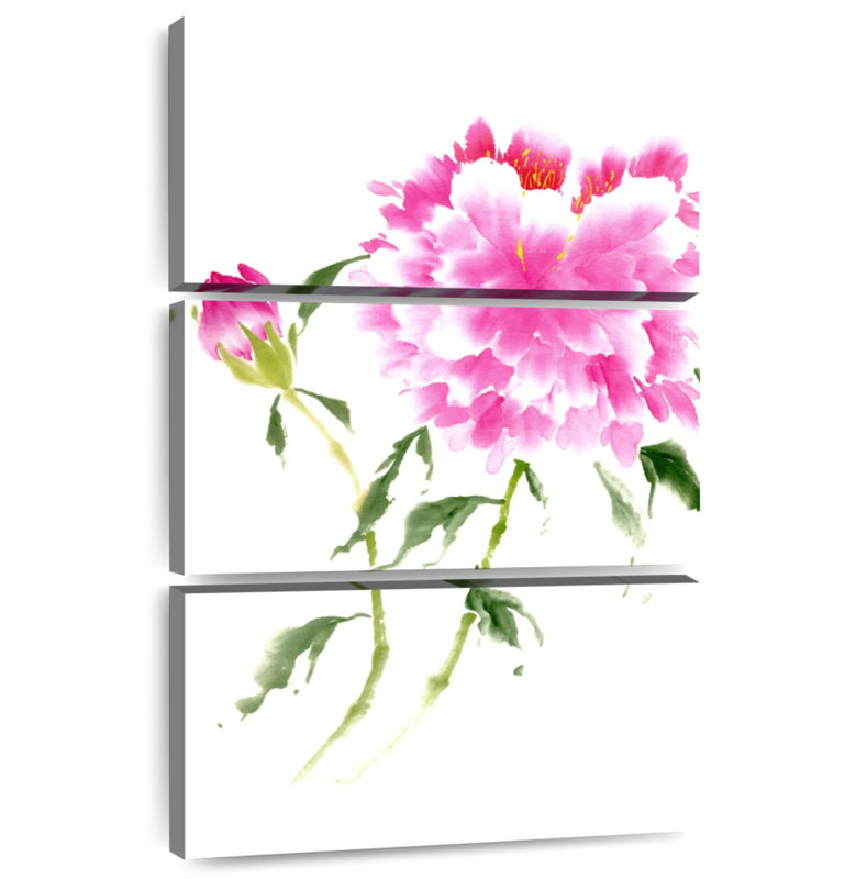 Pivoines Harnek en rose II, H 32 po x l 20 po