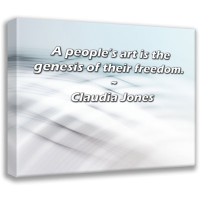 Artsy Quote By Claudia Jones Gallery Wrapped Canvas