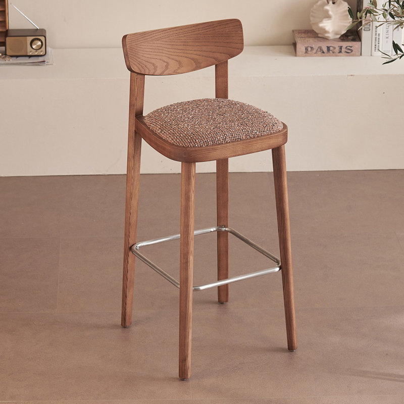 Chaise d'appoint à dossier bas en noyer (ensemble de 2), 29.53"