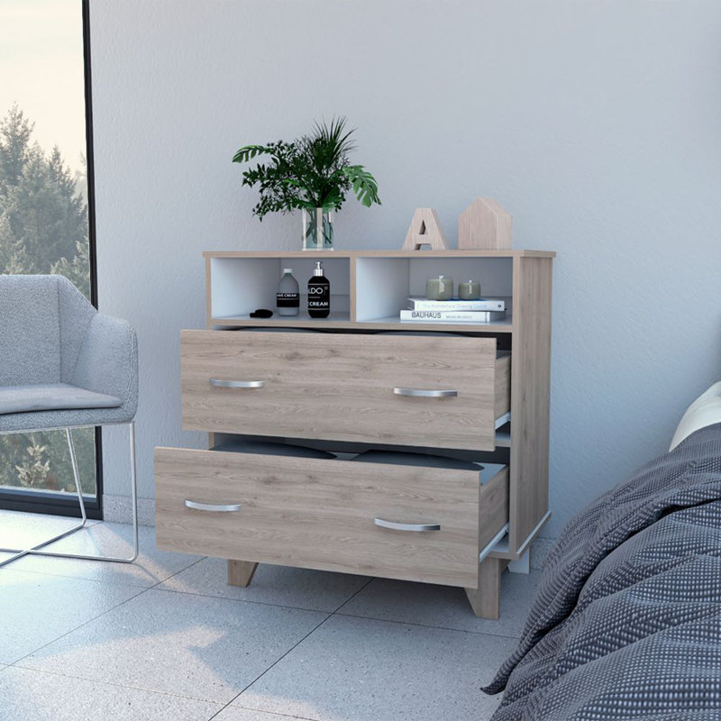 Portanova 31.5'' W 2 - Drawer Dresser, Light Gray