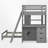 L - Shape Twin Over Twin Bunk Bed With Built-In Desk And Storage-1398898236