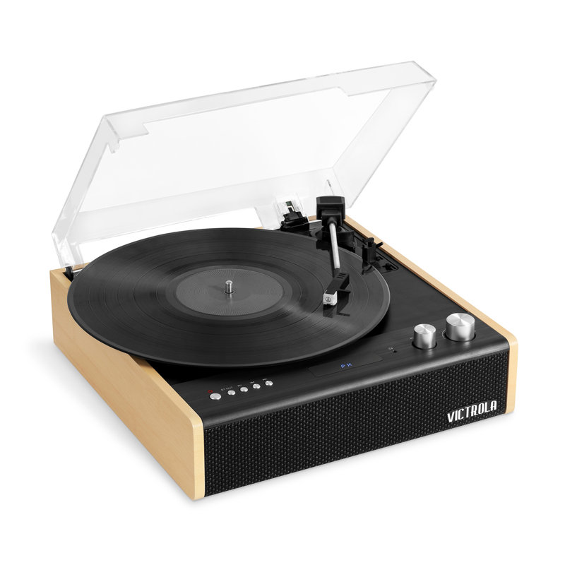 Victrola Eastwood Bamboo 3-Speed Bluetooth Turntable with Speakers