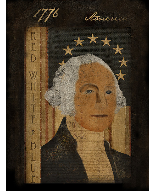 « george washington » par beth albert, impression sur toile tendue
