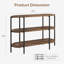 Console industrielle à 3 niveaux avec tablettes ouvertes - Canapé d'entrée 47,2 "- Structure en métal robuste - Conception peu encombrante pour le salon, le couloir, la cuisine ou le canapé - couleur rétro-1707457361-1707457362-1707457367