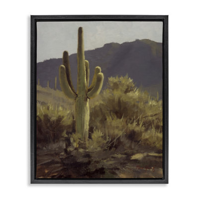 Bold Cactus Mountain Overlook Floating Frame, design by Paco Young