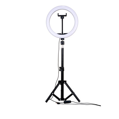 10 Inches Tri Tone Led Ring Light With 10 Levels of Brightness and 360 Degree Swivel
