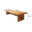 Table de conférence brun simple rectangulaire en bois massif