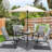 Baugus Steel Outdoor Stacking Dining Armchair with Cushion