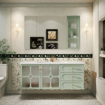 Nordic style modern simple bathroom cabinet