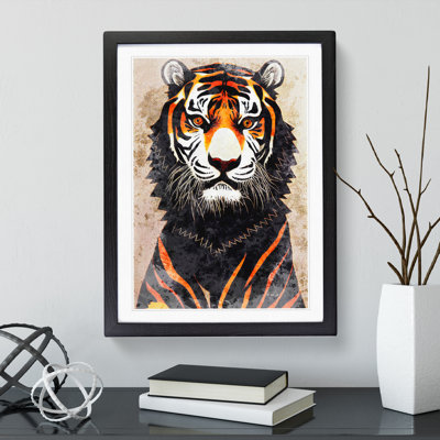 Tiger in Watercolour No.2 - Framed Print