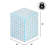 Callista Modern 18" White/Neon Blue Ceramic Tiled Cube Side Table, Glossy Square Mosaic Pedestal Accent End Table for Living Room & Bedroom-998316421