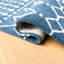 Tapis bleu marine en laine / viscose touffeté à la main Philo-867019571