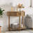 31.5-Inch Grooved Half-Moon Console Table