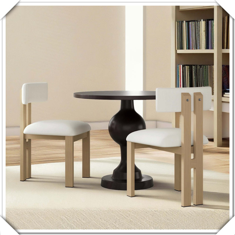 Ensemble de 3 tables de salle à manger rembourrées avec pieds en métal et pratique, durable et élégant