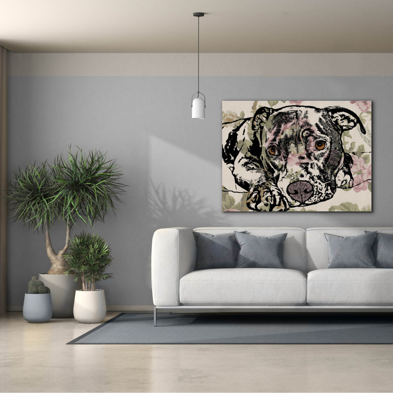 «Side Eye» par Dean Russo, art mural sur toile, H 40 po x l 54 po x P 1,5 po