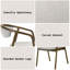 Chaise d'appoint en chenille et noyer Delina