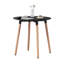 Aryanna 2 Person Dining set - a Round Plastic Dining Table with Wooden Legs and a Set of 2 Faux Leather Cushion Padded Dining Chairs for Dining Room - Modern Dining Table Set-88868389
