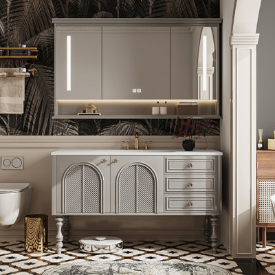Armoire de salle de bain style rétro français