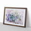 Lilac & Blue Chrysanthemum in Abstract - Picture Frame Painting Print-55772399-55772400