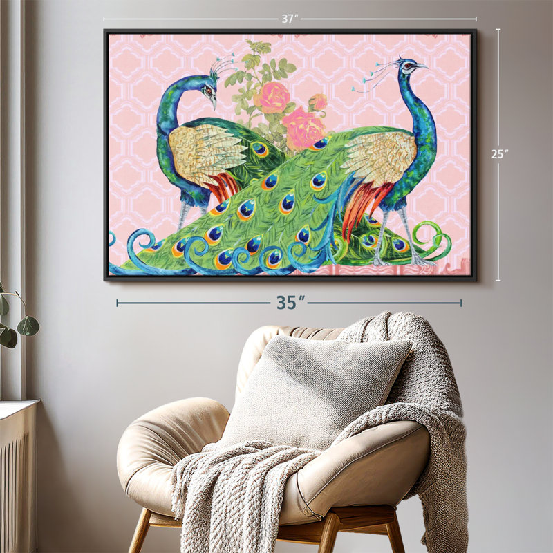«Peacock Parade», reproduction sur toile, H 25 po x l 37 po