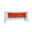 Foyer électrique 54,33 "moderne et minimaliste sculpté avec flamme réaliste et fonction de chauffage