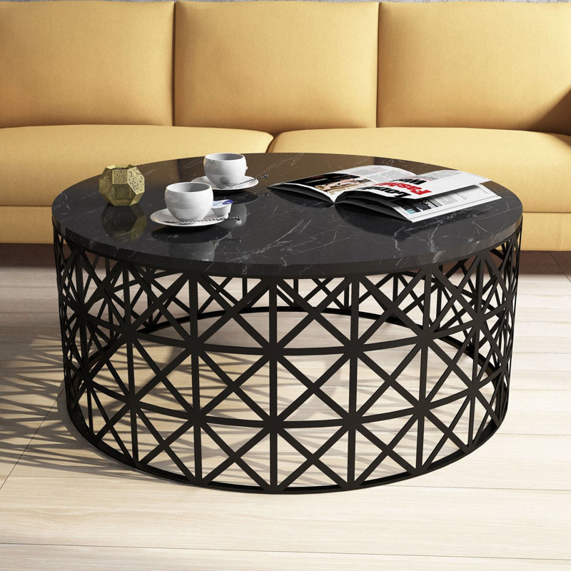 Knightdale Frame Coffee Table, Black Marble