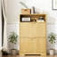 Armoire de rangement pour chaussures 20 paires avec 2 tiroirs rabattables-1095550379-1095550381