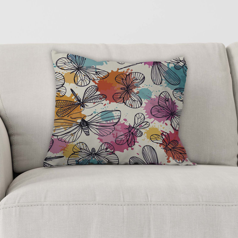 Cotton Blend Outdoor Reversible Throw Pillow, 26" x 26"