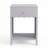 Set of 2 Lavender Nightstands with Drawer and Open Shelf, Modern Scalloped Edge Bedside Tables, Small End Tables with Storage