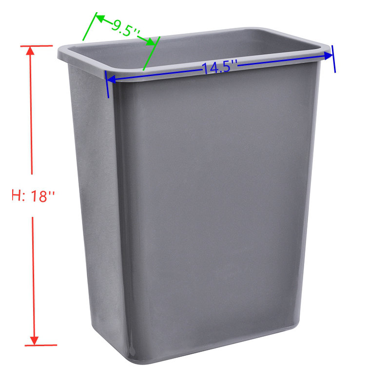 Bac de recyclage en plastique 9 gallons