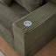 Canapé modulaire profond en velours côtelé avec porte-gobelets, aucun assemblage requis, parfait pour la vie moderne et un confort ultime-144376459-144376560