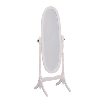 Miroir sur pied 59,25 "de haut, forme ovale