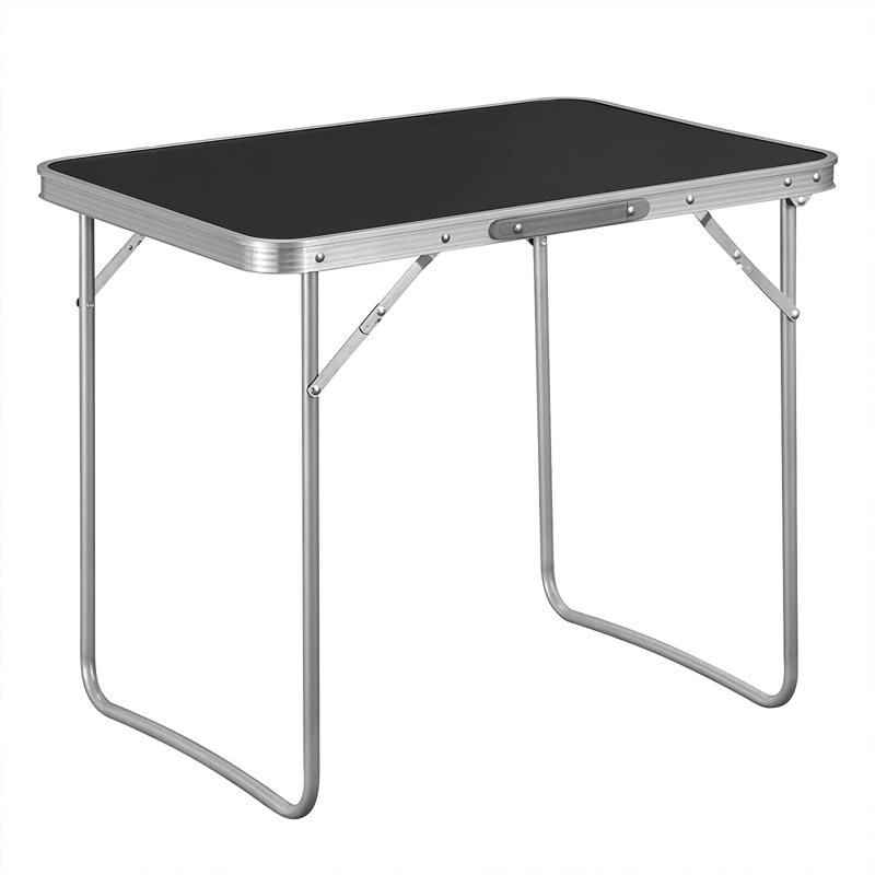Wasilla Rectangular 70cm L Camping Table, Black