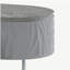 Table basse grise ultrabrillante et chrome
